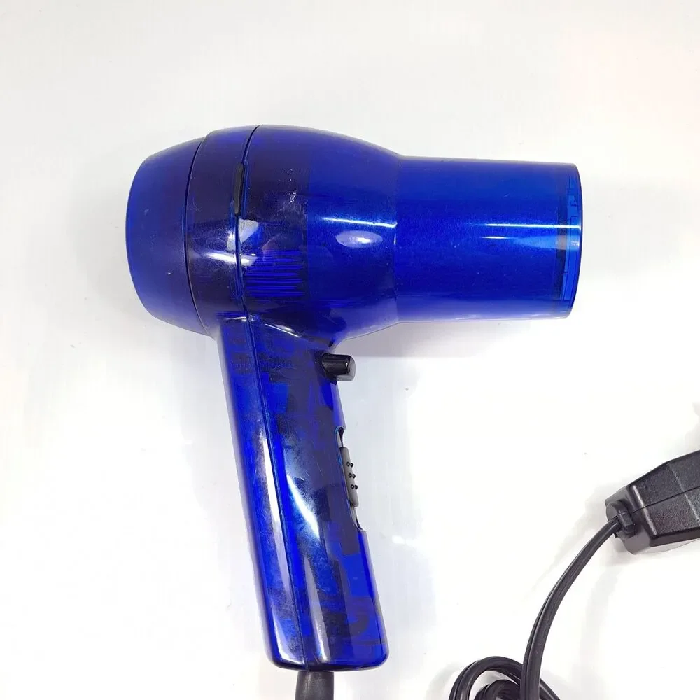 Conair Hair blow Dryer Translucence clear blue Y2k 1875 Watt Model 077B WORKS